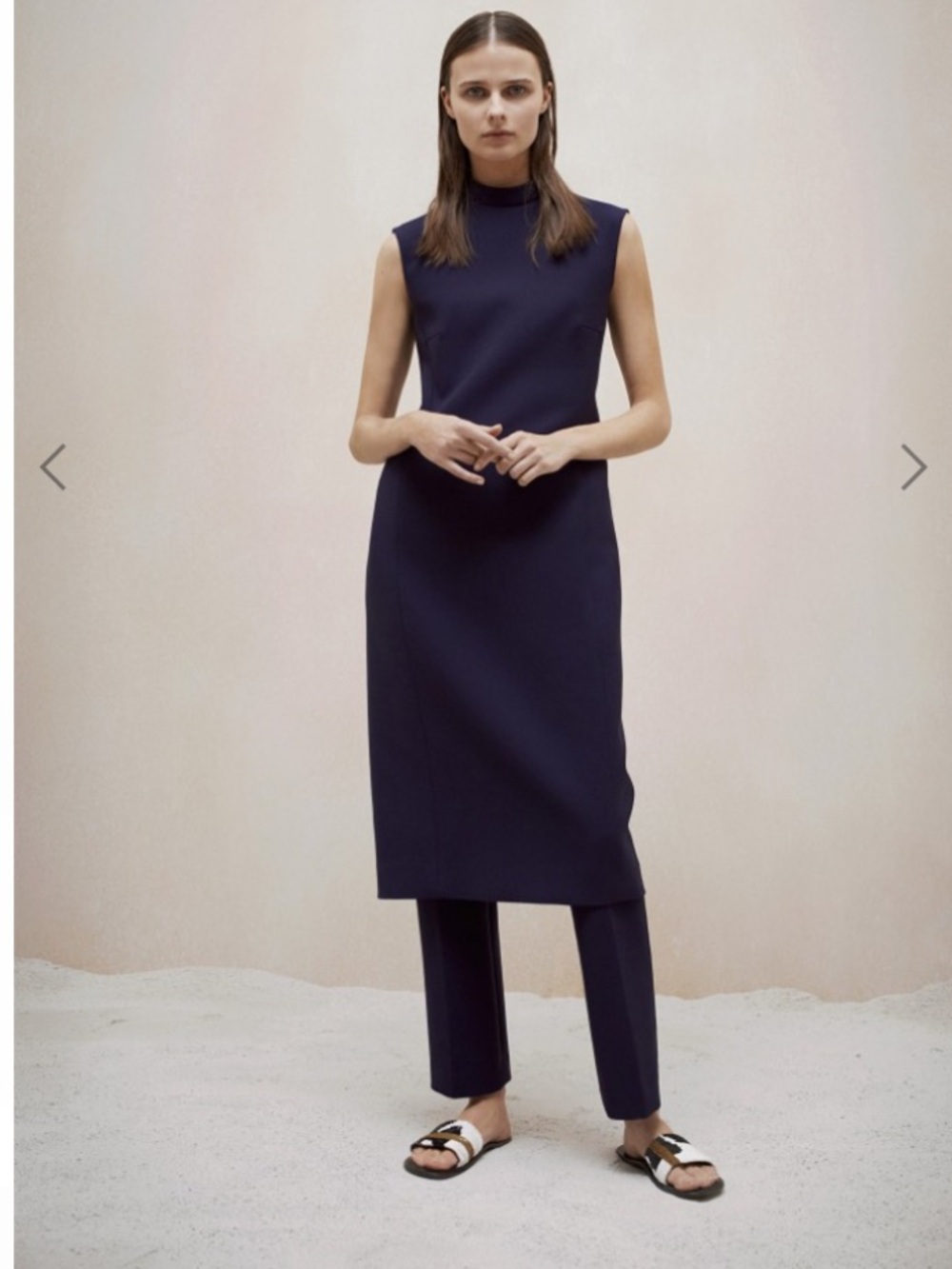 The Row Black Slim Wool Crepe Pants